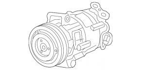 Компрессор кондиционера Chevrolet Malibu 13-15