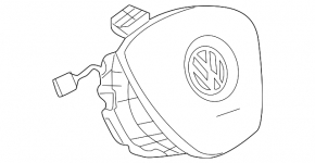 Подушка безпеки airbag в кермо водійська VW Atlas 21-26 чорна