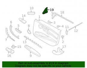 Заглушка бокового зеркала передняя правая BMW 4 F32/33/36 14-20