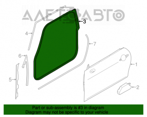 Уплотнитель дверного проема передний правый Mini Cooper F56 3d 14-22