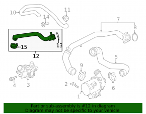 Патрубок охолодження верхній BMW X3 F25 11-17 3.0т