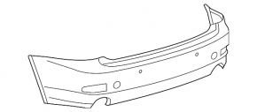 Бампер задний голый Lexus IS250 IS350 11-13