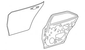 Дверь голая задняя левая Toyota Camry v70 18-23