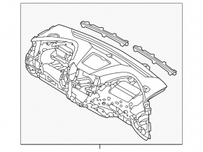 Торпедо передня панель без AIRBAG Hyundai Santa FE Sport 13-18 черн