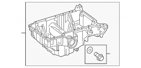 Поддон масляный Mercedes C-class W205 300 15-21 2.0т скол