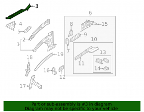 Кронштейн крыла передний правый Audi Q7 4L 10-15 верхний
