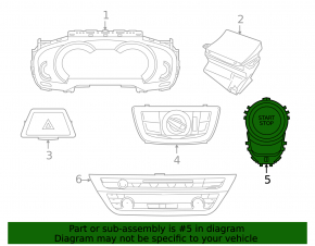 Кнопка Start-Stop BMW 5 G30 17-23