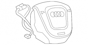 Подушка безпеки airbag в кермо водійська Audi Q3 8U 15-18 чорна
