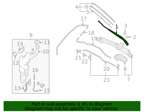 Поводок дворника левый Mazda3 03-09