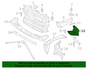 Воздуховод дополнительного радиатора BMW X1 F48 20-22 B46