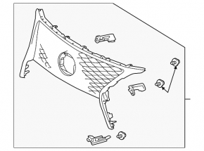 Решітка радіатора grill Lexus RX350 RX450H 13-15 рест F-sport