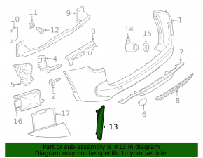 Отражатель задний правый BMW X5 F15 14-18 M