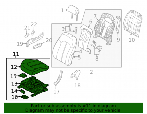 Пассажирское сидение Hyundai Sonata 15-17 без airbag, кожа черн