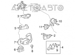 Подушка двигателя задняя Toyota Rav4 06-08