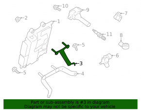 Кронштейн блока ECU верхний Subaru Outback 23-25