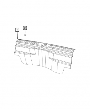 Накладка проема багажника Jeep Cherokee KL 19-23 серая, царапины