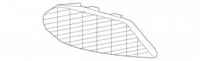 Решітка переднього бампера ліва Mercedes C-class W205 300/350e/350h/400 15-18 AMG, чорна
