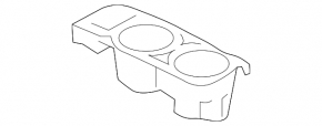 Подстаканники Ford Escape MK3 17-19 черн, без подсветки, царапины