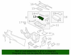 Подстаканники Ford Escape MK3 17-19 черн, без подсветки, царапины