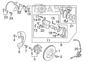 Ступица передняя левая Hyundai Tucson 16-21