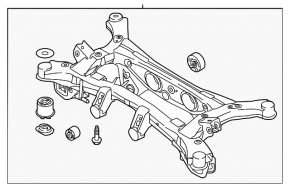 Подрамник задний Kia Sportage 19-22 AWD