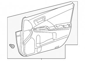 Обшивка двери карточка передняя правая Toyota Camry v50 12-14 usa черн