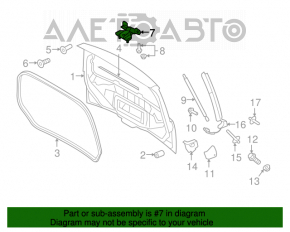 Петля двери багажника левая Ford Flex 09-19