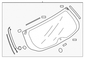 Стекло заднее двери багажника Subaru Outback 15-19