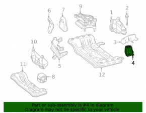 Подушка двигателя левая Mercedes E 400 18-18 3.0T