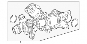 Помпа водяная Mercedes C-class W205 300 15-18 тип 2