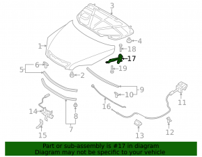 Петля капота левая Mazda3 03-09 HB
