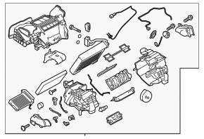 Корпус печки голый Nissan Leaf 18-21