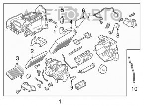 Корпус печки голый Nissan Leaf 18-21