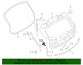 Отбойник двери багажника левый BMW X2 F39 18-23 на двери