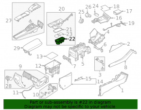 Подстаканники центральной консоли Hyundai Sonata 20-23