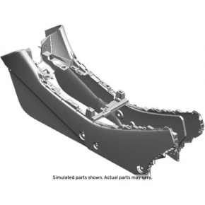 Консоль центральная подлокотник и подстаканники Chevrolet Malibu 16-25 серая