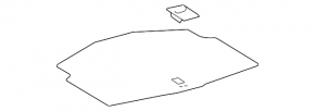 Пол багажника Lexus IS250 IS350 11-13 черн