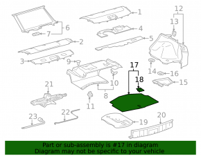 Пол багажника Lexus IS250 IS350 11-13 черн