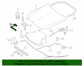 Скоба замка капота Mercedes C-class W206 300 22-25