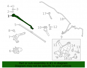 Поводок дворника левый Ford Focus mk3 11-18