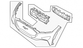 Бампер передний голый Ford Mustang Mach-E 21-26