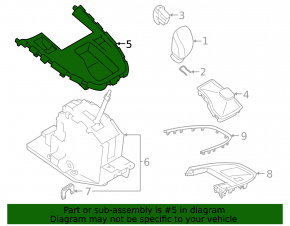 Накладка шифтера КПП Subaru Outback 20-25 Limited, Premium