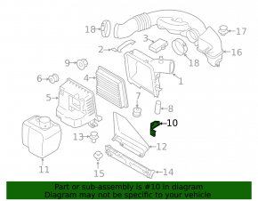 Крепление корпуса воздушного фильтра Subaru Forester 14-18 SJ 2.5, 2.0