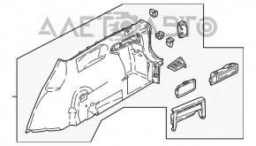 Обшивка арки левая VW Tiguan 18-19 черная под 3 ряда