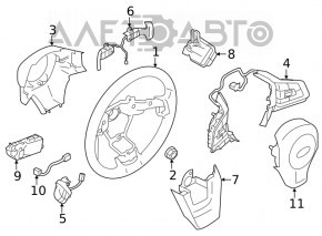 Кнопки управления на руле левые нижние Subaru Forester 19-24 SK