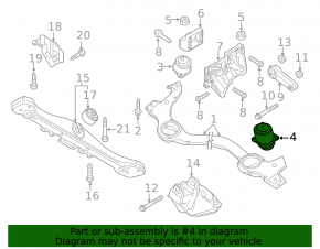 Подушка двигателя левая Porsche Cayenne 958 11-17 4.8 Turbo