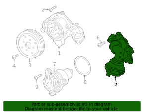 Клапан системы охлаждения Audi A6 19-25 2.9, 3.0