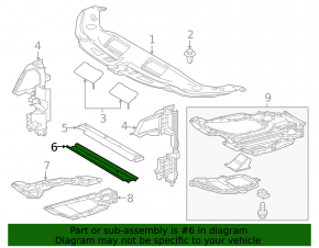 Дефлектор радиатора нижний Toyota Rav4 19-25 2.5