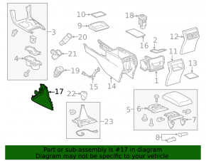 Накладка центральной консоли передняя левая Toyota Camry v55 15-17 usa бежевая