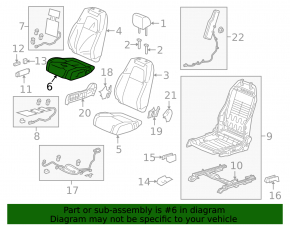 Пассажирское сидение Honda CRV 17-22 с airbag, электро, кожа серое